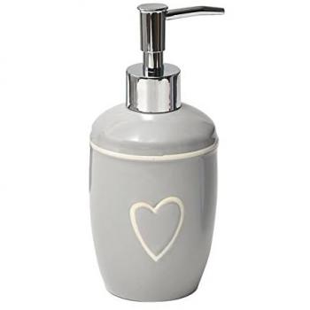 Dispensador de jabón corazón 370 ml - gris claro - Tendance