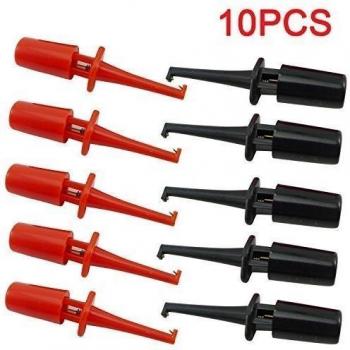 Aihasd 1.7'' Multimeter Lead Wire Kit Test Hook Clip Grabbers Test Probe SMT/SMD IC D20 Cable Welding