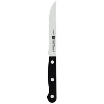 Zwilling Twin Gourmet - Cuchillo chuletero, Hoja endurecida al frío Friodur, Acero Inoxidable, Espiga Entera, cachas sintéticas remachadas, 120 milímetros