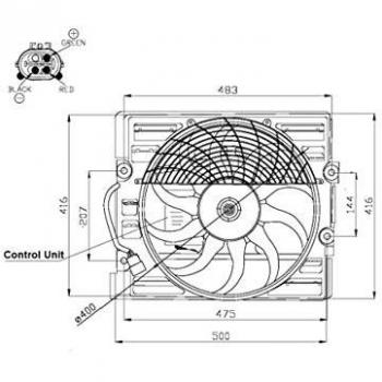 Ventilador de refrigeración del motor NRF 47481