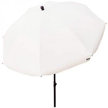 Sombrilla de jardín Aktive 240 cm con protección UV50, color beige, mástil flexible de 28-32 mm y altura regulable