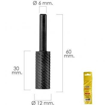 MAURER 7040050 Fresa Rotativa para Metal Cilindrica Ø 12 mm. para Taladro/Fresadora
