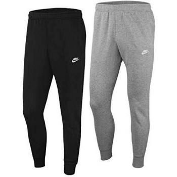 Nike Sportswear Club Joggers - Dark Grey Heather / Matte Silver / White - Men's Size L
