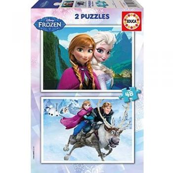 Puzzles Educa - Puzzle Frozen, 2 x 48 Piezas