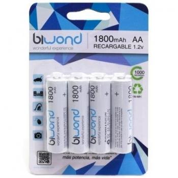 Recargable AA 1800mAh (4 pcs) BIWOND