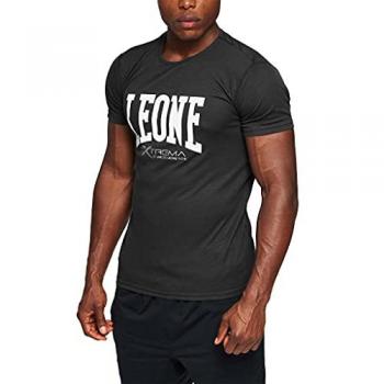 Camiseta manga corta con logotipo Leone 1947, color negro, talla XXL, unisex adulto