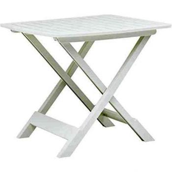 Saturnia 08330140 - Mesa Resina Plegable Blanca 79x72x70 cm