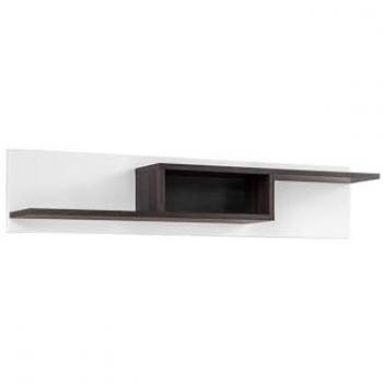 Estantería de Diseño 150 cm Colección Criss - Mueble Decorativo Moderno en Blanco y Roble Oscuro