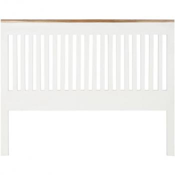 Cabecero de Cama DKD Home Decor Blanco y Marrón, Madera de Acacia y Mango, 165 x 3 x 135 cm