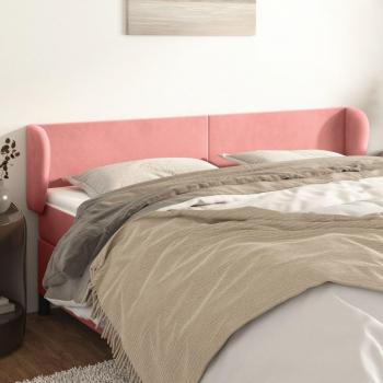 Cabecero de terciopelo rosa 163x23x78/88 cm Vidaxl Rosa