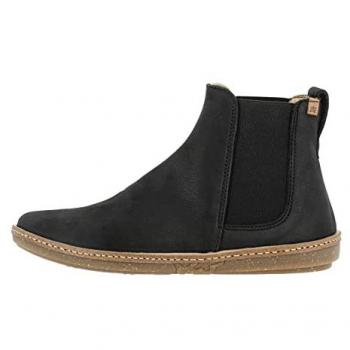 Botines de piel para mujer El Naturalista N5310 Coral Elegantes en negro, talla 38
