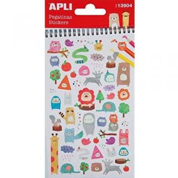 Apli 13904 Pegatinas Animales Coloreados, 1H