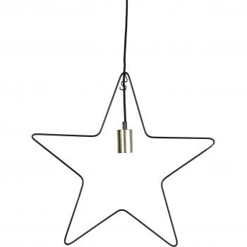 Star 707 – 12 – Iluminación decorativa, metal, Negro, 55 x 0,5 x 55 cm