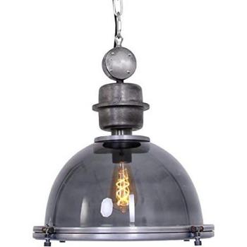 Luz Colgante Bikkel con Pantalla de Vidrio Transparente y Acabado Mate, Diseño Metálico