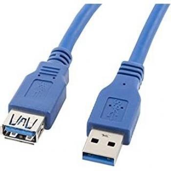 Lanberg CA-US3E-10CC-0030-B Cable Alargador USB 3.0 Tipo A Macho a Hembra, 3 Metros, Color Azul