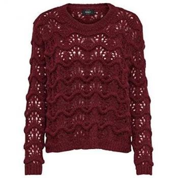 Only Pullover Donna Sola 15178444 Bordeaux M