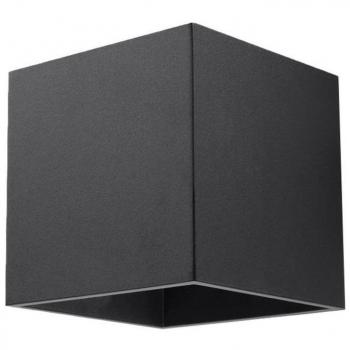 Aplique de Pared Quad 1 Negro G9 LEDBOX Aluminio Bombilla LED Iluminación Interior
