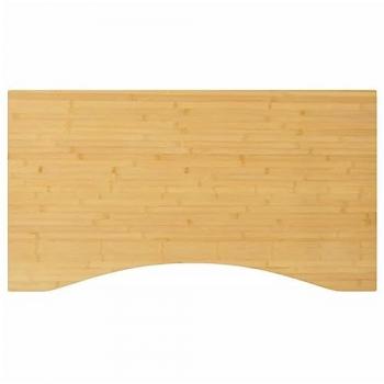 Tablero de Escritorio de Bambú 100x60x1.5 cm con borde curvo, superficie de mesa para salón y oficina, material bambú