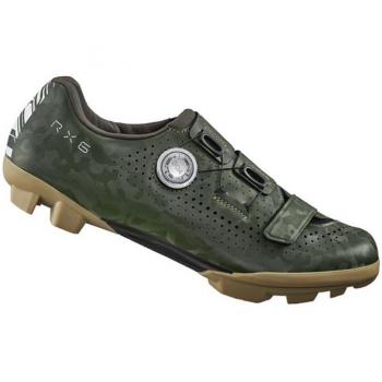Zapatillas de Gravel Shimano RX6 Verde, ligeras, transpirables, suela rígida para pedales automáticos, diseño ergonómico, compatible con sistemas de calas SPD y compatibles con uso en carretera