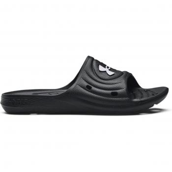 Chanclas de baño para niños Under Armour Locker IV - Color negro, diseño ligero, suela antideslizante, material resistente al agua, plantilla cómoda y transpirable