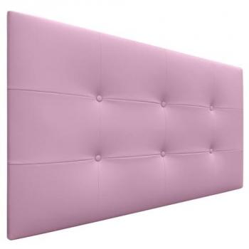 Cabecero Acolchado Capitone de Polipiel Rosa 95x60cm con 8cm de Grosor para Camas Individuales y Matrimonio