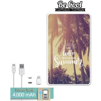 Becool® - Batería Externa Power Bank 4000 mah + Gratis 1 cable USB-MicroUsb