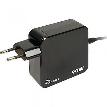 Cargador USB-C Inter-Tech PD-2090, 90W, Compatible con PD 3.0, Color Negro