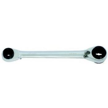 KS Tools 503.4656 - 4 en 1, llave poligonal doble con carraca reversible Quadro Gear