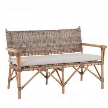 Sofá de Ratán Natural 124,5 x 70 x 80 cm