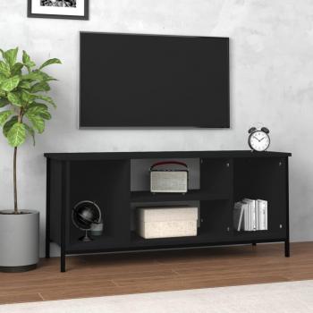Mueble de TV madera contrachapada negro 102x35x45 cm Vidaxl