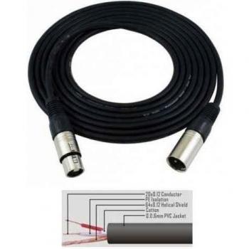 Audibax Silver Cable XLR Macho a XLR Hembra 3m Negro