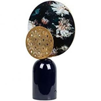 Lámpara de Mesa Adda Home Metal Azul Oscuro y Dorado 36x14x61 cm