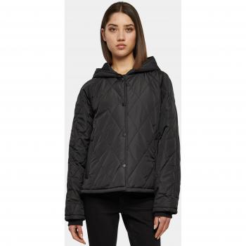Urban Classics Ladies Oversized Diamond Quilted Hooded Puffer Jacket - Black
