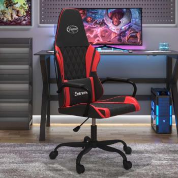 Silla Gaming Prolenta Premium Cuero Sintético Negro y Rojo