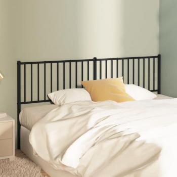 Cabecero de metal negro 180 cm Vidaxl