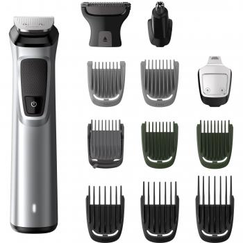 Philips multigroom series 7000 cara cabello y cuerpo 13 en 1 mg771515 afeitadora cabello y cuerpo 13 en 1 mg771515 negro plata rectangulo barba oido ceja moustache nariz 120 min integrado bateria