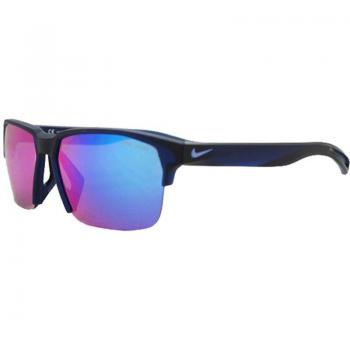 Nike Maverick Free Polarized Sunglasses - Unisex, Black with Turquoise Mirror Lenses