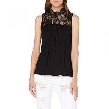 Vero Moda Vmbasha Funnel S/l Midi Top Noos Camiseta sin Mangas, Negro, 40