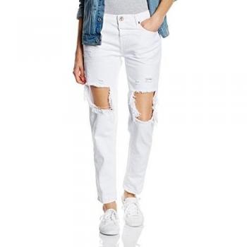 White Beauty Low Waist Straight Leg Denim Jeans - Awesome Baggies