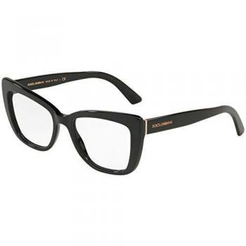 Dolce & Gabbana DG3308 Women's Black Eyeglasses Size 51 with Blue Light Blocking