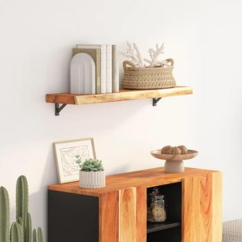 Live Edge Acacia Wood Wall Shelf 80x30x3.8 cm