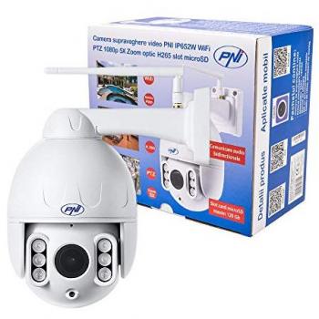 Cámara de Vigilancia IP652W WiFi PTZ 1080p 2MP con Zoom Óptico de 5X, Visión Nocturna y Slot para microSD