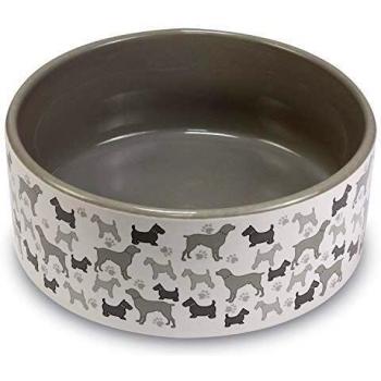 Arquivet Comedero o Bebedero de cerámica para Perros y Gatos - Antideslizante - Cuenco para Mascotas - Recipiente Comida para Animales - Plato alimentador para Perros y Gatos - 15 cm