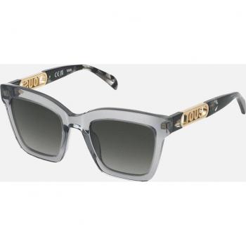Tous Square Acetate Grey Women's Sunglasses with Smoke Gradient Lenses