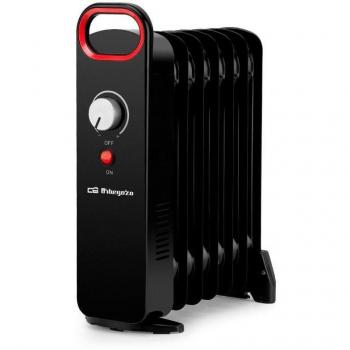 Radiador de Aceite Orbegozo RO 1030, 1000W, 7 Elementos Caloríficos, Color Negro