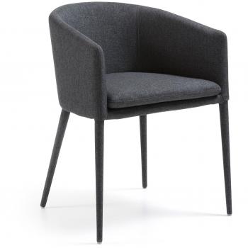 Kavehome Silla con brazos Harlan, gris oscuro
