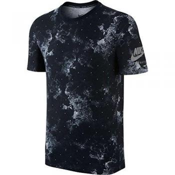 Nike Tee-RU SSNL AOP - Camiseta de manga corta para hombre, color negro, talla S