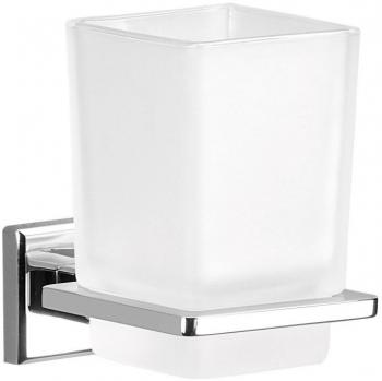 Porta Cepillos Colorado en Acero Cromado Gedy 6910