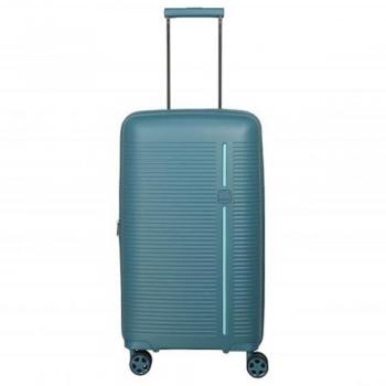 Travelite Roomer M Expandable Hard Shell Trolley with 4 Wheels - Aqua