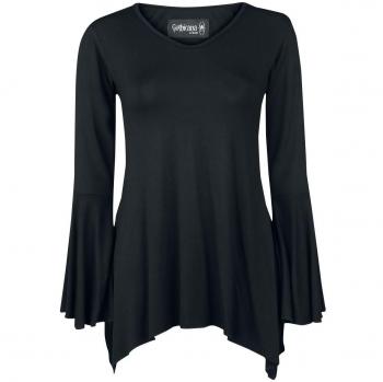 Gothicana by EMP Bat Country Mujer Camiseta Manga Larga Negro 3XL 95% Viscosa, 5% elastán Regular